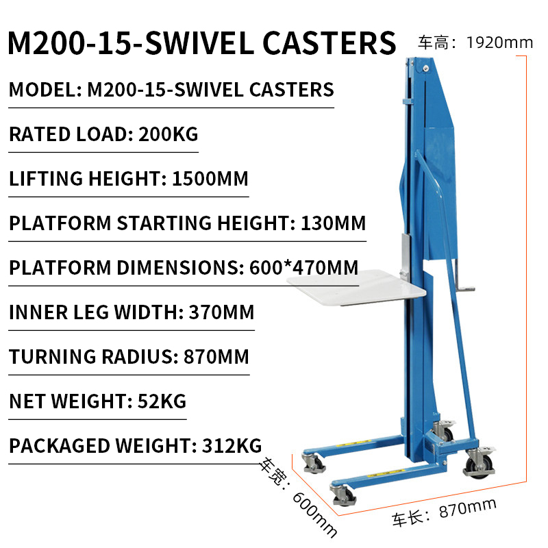 Electric Pallet Jack - Lightweight Hand-Pump Pallet Jack with Lifting