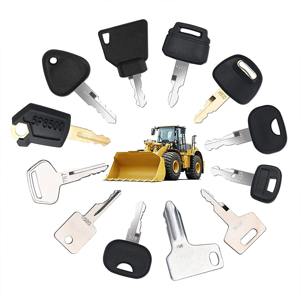 Heavy Equipment Keys Master Set - 12Pcs Heavy Equipment Construction Ignition Key