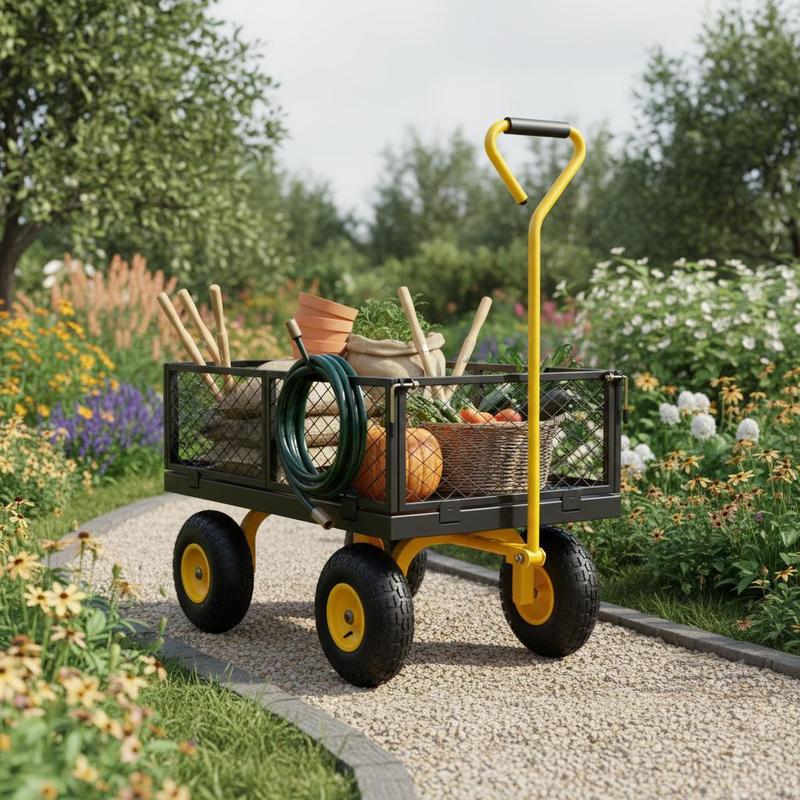 Steel Garden Cart 900 Lbs For  - Heavy Equipment Yard 评论和价格