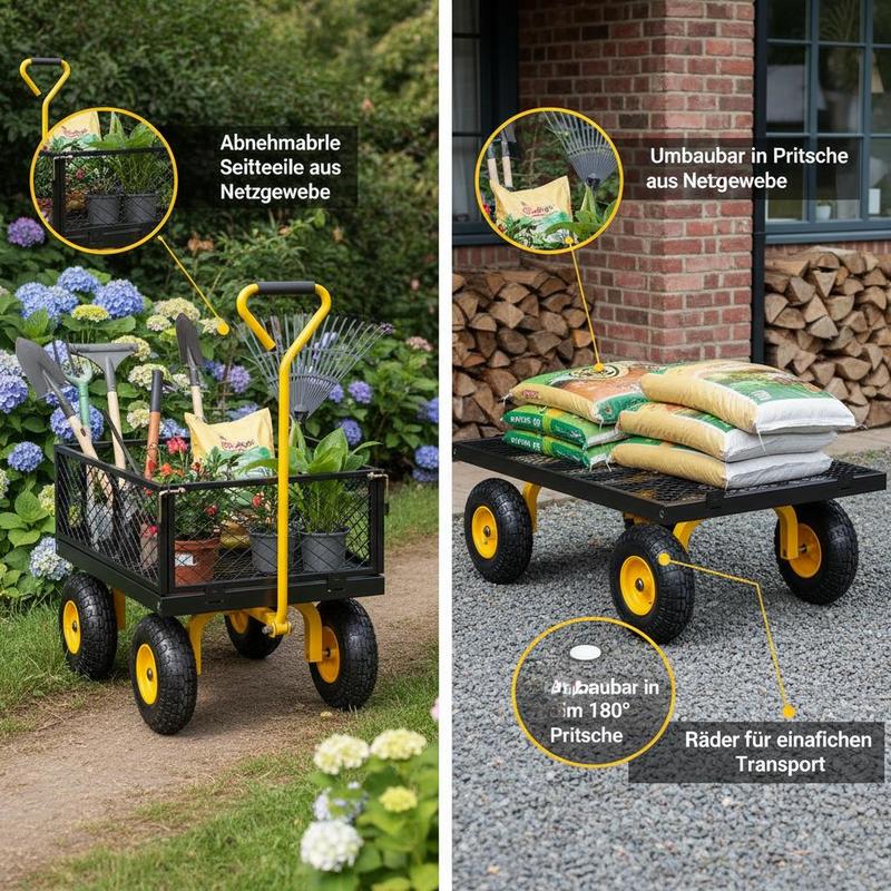 Steel Garden Cart 900 Lbs For  - Heavy Equipment Yard 评论和价格