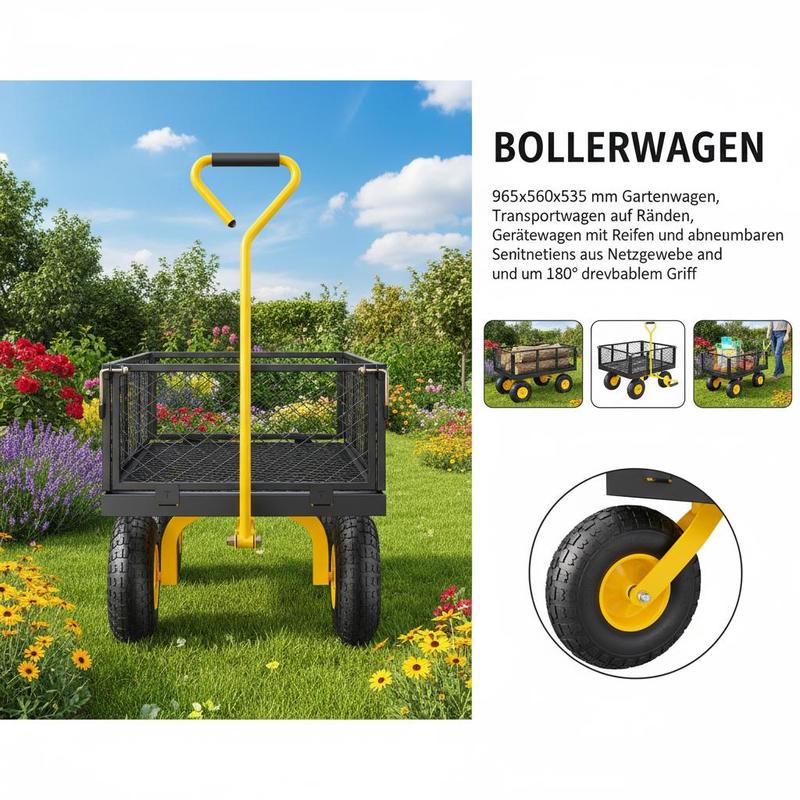 Steel Garden Cart 900 Lbs For  - Heavy Equipment Yard 评论和价格