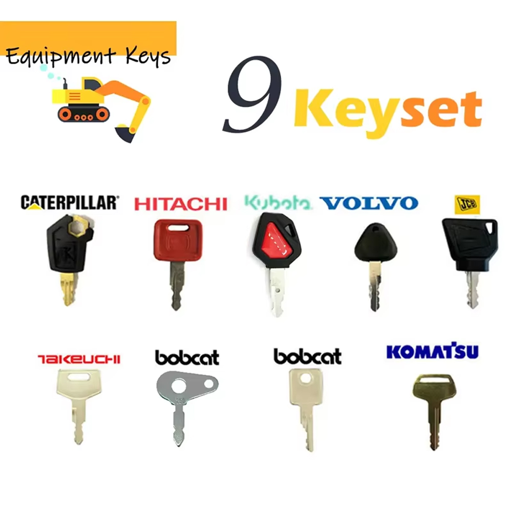 9PCS Master Plant Key Set Exca - Heavy Equipment Keys Master Set 评论和价格