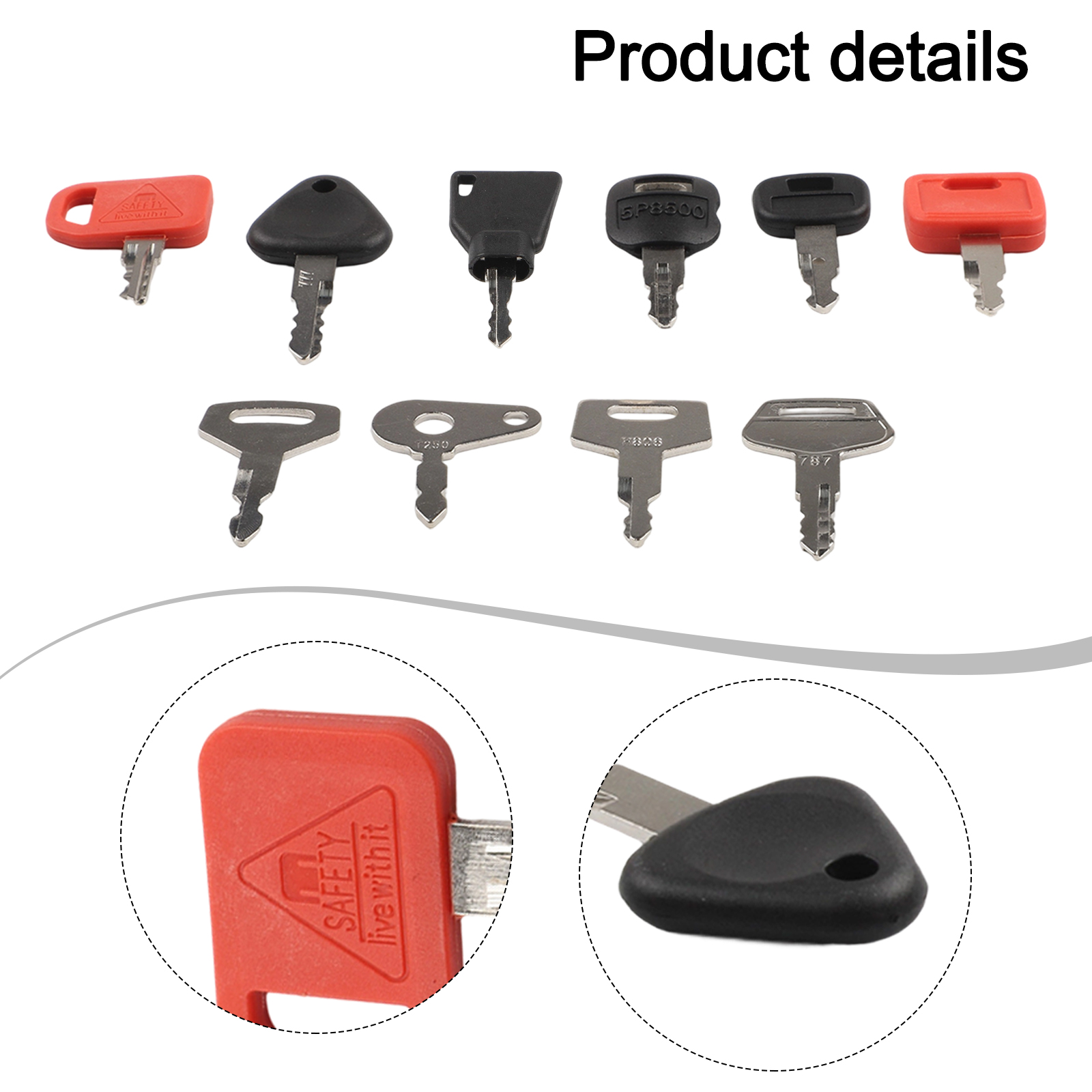 10PCS Keys Master Key Ignition - Heavy Equipment Keys Master Set 评论和价格
