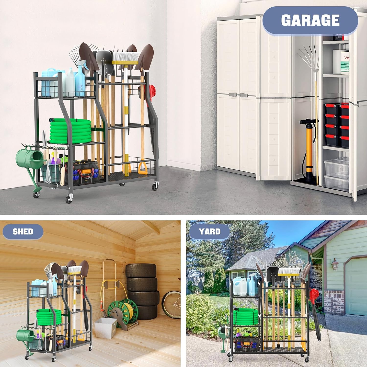 Garden Tool Organizer Rack Wit - Heavy Equipment Yard 评论和价格