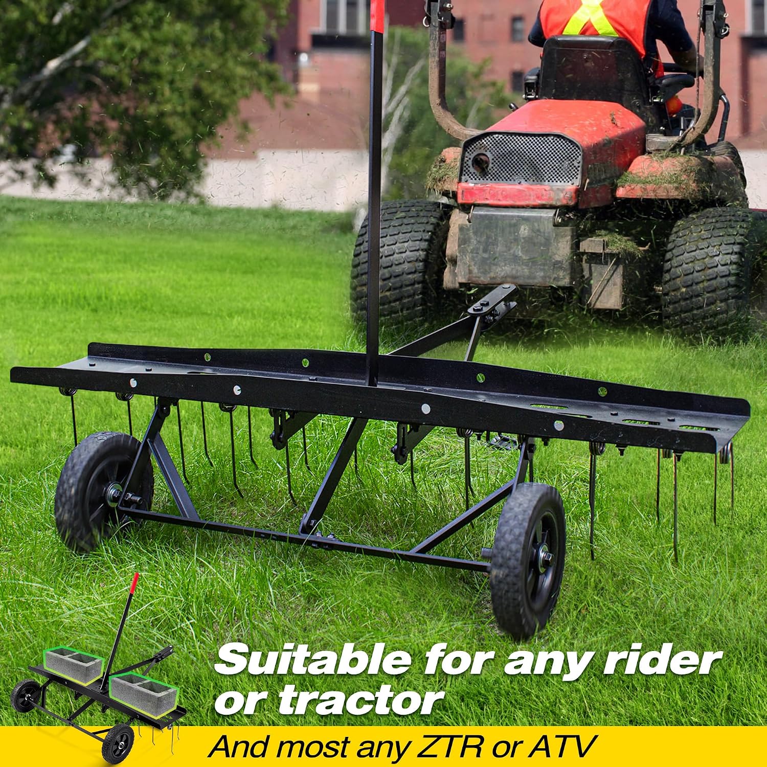 Tow Behind Lawn Dethatcher Rak - Heavy Equipment Yard 评论和价格