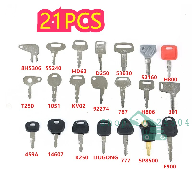 28/21/12Pcs Master Ignition Ke - Heavy Equipment Keys Master Set 评论和价格