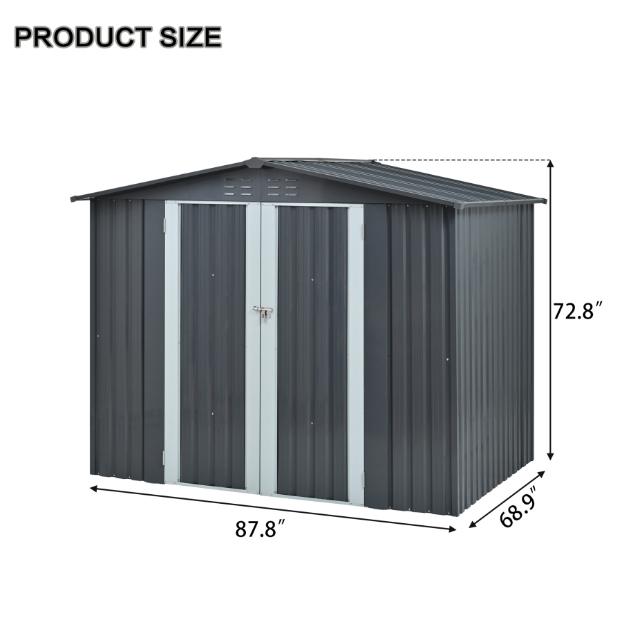 Metal Storage Shed with Double - Heavy Equipment Yard 评论和价格