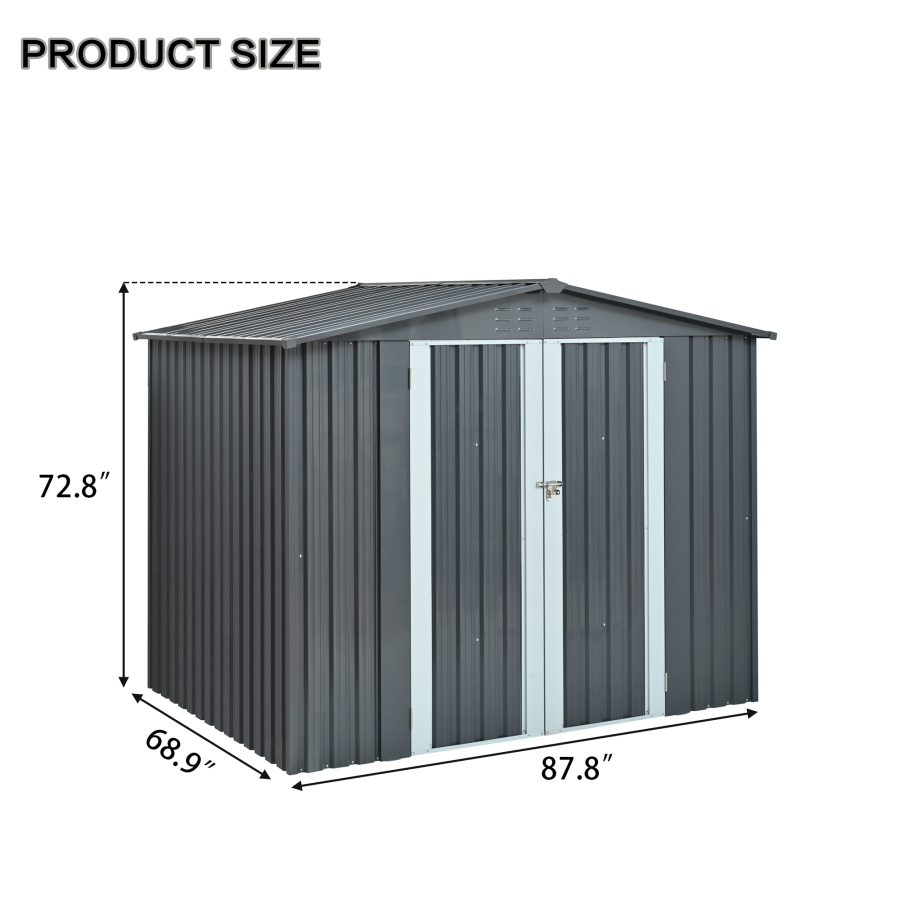 Metal Storage Shed with Double - Heavy Equipment Yard 评论和价格