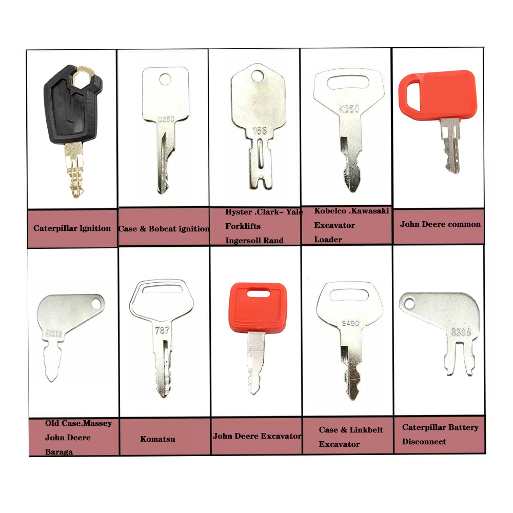 10pcs Master Key Ignition Set  - Heavy Equipment Keys Master Set 评论和价格