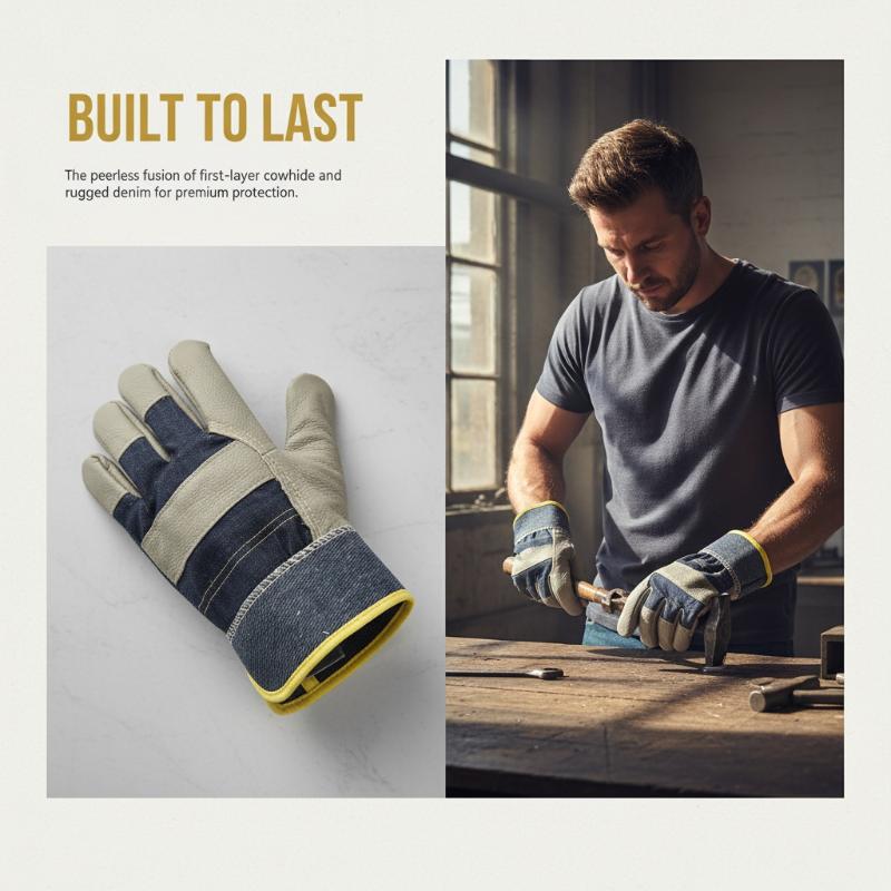 1 Pair Cowhide Denim Gloves Th - Heavy Equipment Yard 评论和价格